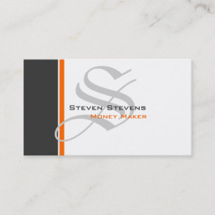 Modern 3 Color Monogram B Business Card