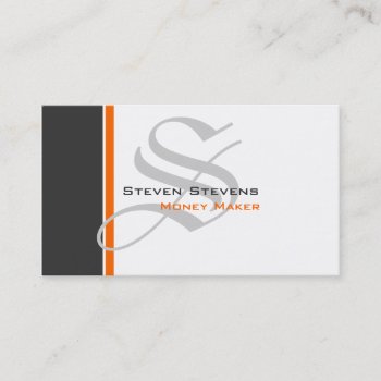 Modern 3 Color Monogram B Business Card by pixelholicBC at Zazzle