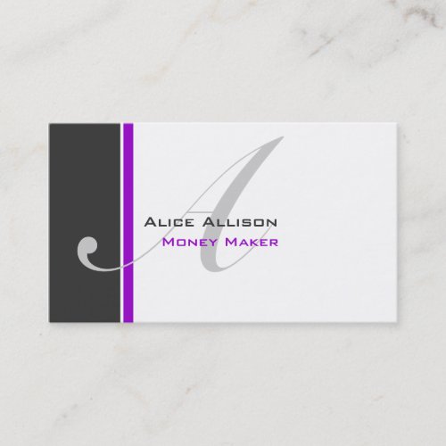 Modern 3 Color Monogram D Business Cards