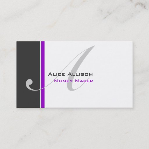 Customizable Modern 3 Color Monogram D Business Cards