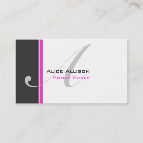 Modern 3 Color Monogram E Business Cards