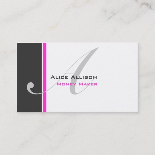 Customizable Modern 3 Color Monogram E Business Cards