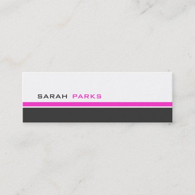 Modern 3 Color P Mini Business Card (Front)
