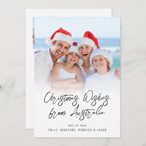 Modern 3 photo Christmas from Australia Newsletter Holiday Card