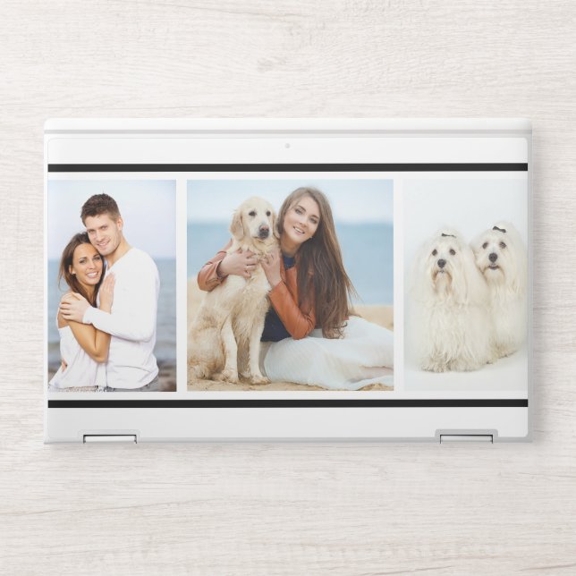 Modern 3 Photo Collage HP Laptop Skin (Front)