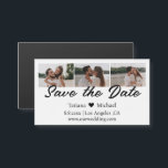modern 3 photo collage save the date chic magnet<br><div class="desc">elegant  three photos collage save the date chic magnet</div>