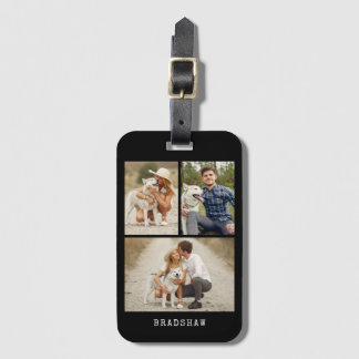 Modern 3 Photo Gallery Luggage Tag