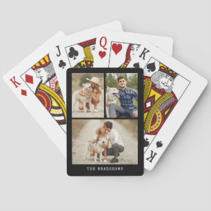 Modern 3 Photo Gallery Playing Cards