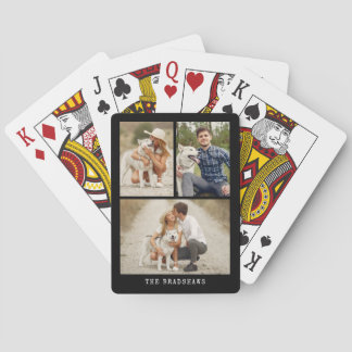 Modern 3 Photo Gallery Playing Cards
