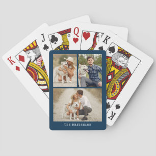 Modern 3 Photo Gallery Playing Cards
