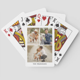 Modern 3 Photo Gallery Poker Cards