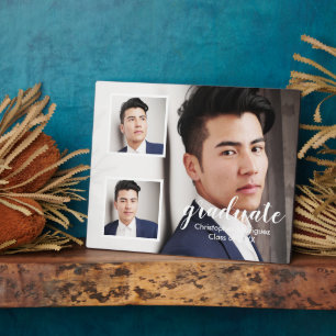 Modern 3 Photo Graduation Plaque