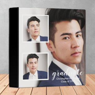 Modern 3 Photo Graduation Ring Binder