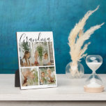 Modern 3 Photo Grandma Plaque<br><div class="desc">A modern photo collage birthday,  christmas,  specia occassion gift,  featuring 3 photos,  and editable text,  perfect for any relative. The text font style,  size and background color can be changed by clicking on customize further link after personalizing.</div>
