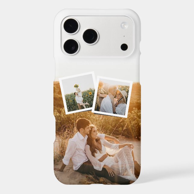 Modern 3 Photo Layout Custom  iPhone Case (Back)