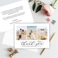 Modern 3 Photo Strip Script Wedding