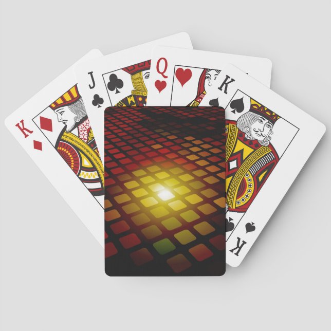 Modern 3d Abstract Square Pattern Poker Cards (Back)