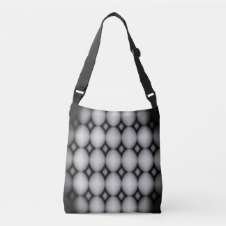 Modern 3D Black and Grey Geometric Sphere PattTote Crossbody Bag