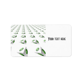 Modern 3D Cube Design Label
