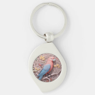 modern 3D parrot Bird Lover Keychain