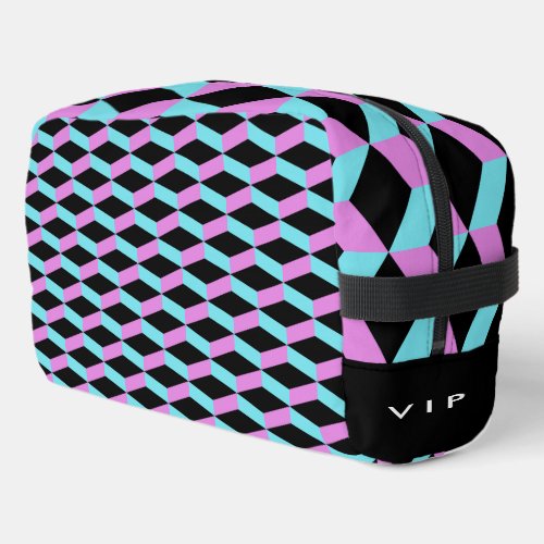 Modern 3D stone pattern personalized toiletry bag
