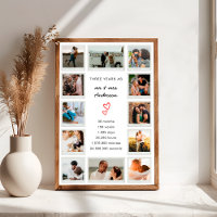 Modern 3rd Anniversary Custom Photo Collage