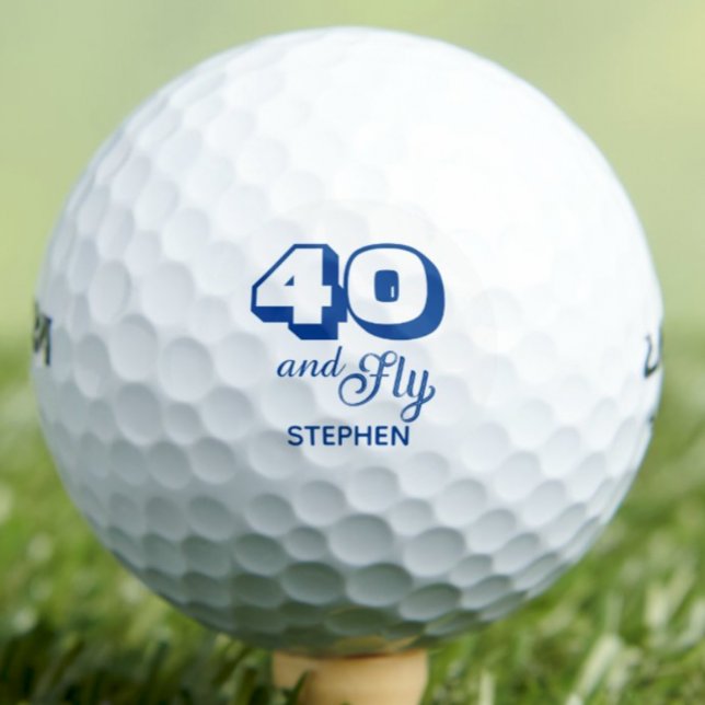 Modern 40th birthday party simple 80s golf balls (Creator Uploaded)