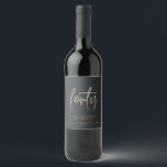 Modern 40th birthday simple stylish elegant script wine label<br><div class="desc">Modern 40th birthday simple stylish elegant gold script & geometric 40th birthday bottle label. Modern,  black and gold. Part of a collection.</div>
