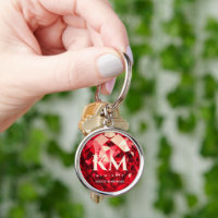 Modern 40th Wedding Anniversary Ruby Monogram