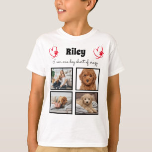 Modern 4 dog photo collage t-shirt for boys