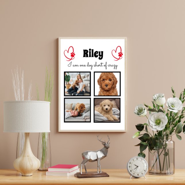  Modern 4 dog photo - personalized collage Poster (Creator Uploaded)