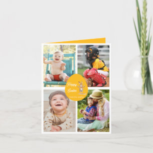 Modern 4 image easter holiday card