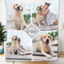 Modern 4 Photo Collage Pet Dog Fleece Blanket