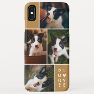 Modern 4 Photo Collage   Pure Love   Deep Gold iPhone XS Max Case