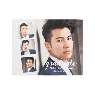 Modern 4 Photo Graduation Metal Print