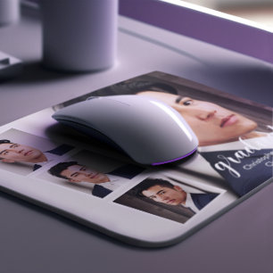 Modern 4 Photo Graduation Mouse Pad