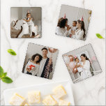 Modern  4 Photo Template Create Your Own Picture  Coaster Set<br><div class="desc">Your awesome picture available in sets of 4 with a different photo on each coaster.  Create different sets to highlight your wedding,  bridal shower,  travel adventures,  birthday,  births,  anniversaries,  Christmas holiday,  and more.  Great gift idea for yourself and others.</div>