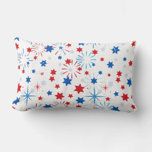 Modern 4th July Pattern 02 Lumbar Pillow