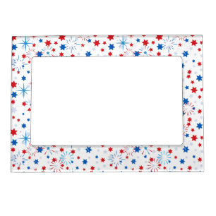 Modern 4th July Pattern 02 N BG Magnetic Frame