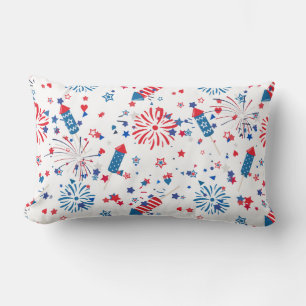 Modern 4th July Pattern 03 Lumbar Pillow