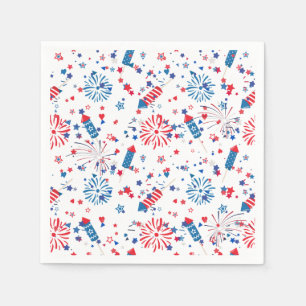 Modern 4th July Pattern 03 Napkins