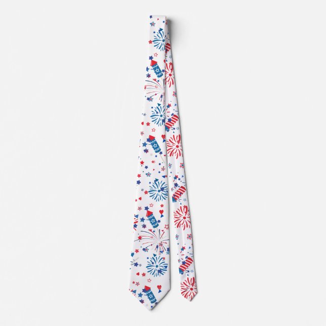 Modern 4th July Pattern 03 Neck Tie (Front)