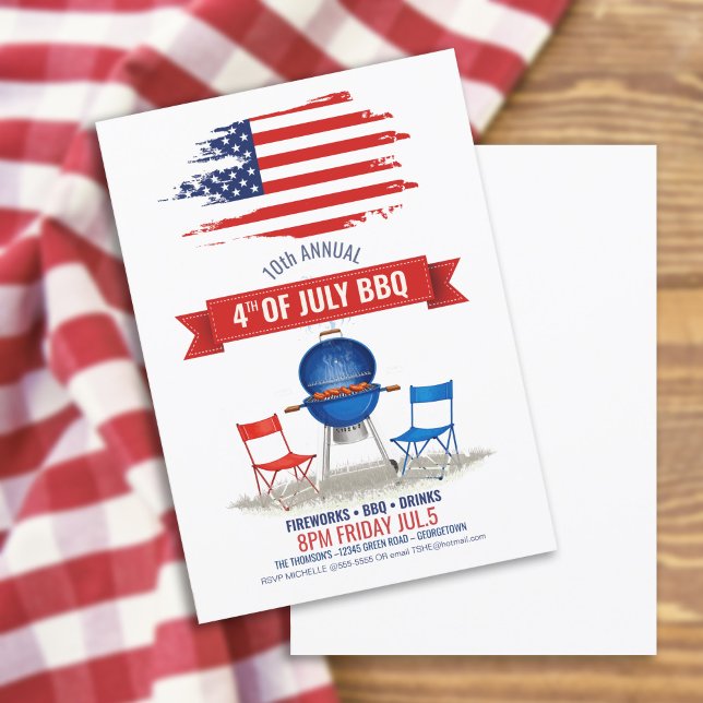 Modern 4th of July BBQ ID1106 Invitation (Creator Uploaded)