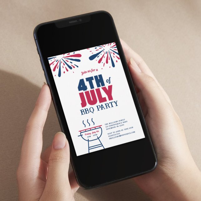 Modern 4th of July BBQ Party Invitation (Creator Uploaded)