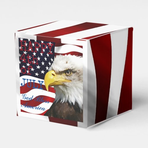 Modern 4th of July US USA Flag American Eagle Favor Boxes