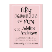 Modern 50 and Fabulous Pink 50th Birthday Party