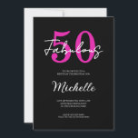 Modern 50th Birthday 50 and Fabulous Party Invitation<br><div class="desc">This Modern 50th Birthday 50 and Fabulous Invitation is perfect for your celebration. It features modern typography and creates a chic and stylish look—perfect for celebrating this special milestone birthday.</div>