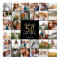 Modern 50th birthday multi photo script gift