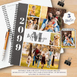 Modern 5 Photo Collage Monogram Name Planner<br><div class="desc">Create your own personalized planner utilizing this easy-to-upload photo collage template with 5 pictures on the front with your monogram or initials and family name, your name or other custom text and one full-size photo on the back cover. CHANGES: You can change the background and rectangle fill colors as well...</div>