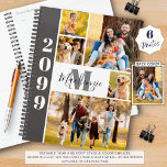 Modern 5 Photo Collage Monogram Name Planner<br><div class="desc">Create your own personalized planner utilizing this easy-to-upload photo collage template with 5 pictures on the front cover with your monogram or initials and family name, your name or other custom text and one full-size photo on the back cover (for a total of 6 pictures). CHANGES: You can change the...</div>